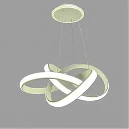 Сучасна підвісна LED люстра для вітальні Linisoln 9031-600 WH біла 215W 60 см 25-30 м2