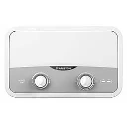 Электрический проточный водонагреватель Ariston Aures 5.5 кВт, горизонтальный, прямоугольный, белый (3520018-V)