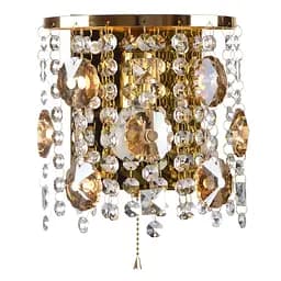 Бра Brille BCL-421W/1 настінне накладне кришталеве з вимикачем класичне E14