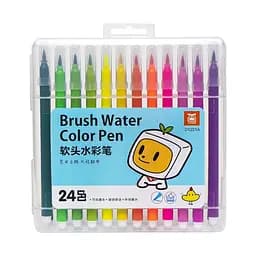 Фломастер - кисть 24 кольори Bambi 1221-24 у пластиковому боксі