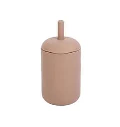 Силиконовая, безопасная детская чашка с соломинкой без содержания бисфенола А, 175 мл, Caramel