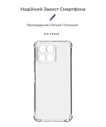 Прозрачный чехол для Honor X6 с защитой камеры и усиленными бортами, тонкий, силиконовый, бесцветный, ударопрочный, противоударный бампер с закрытой камерой, ArmorStandart (ARM69494) - мініатюра 2