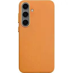 Чехол Epik Leather Case для Samsung Galaxy S25 Plus Orange AAA [133787]