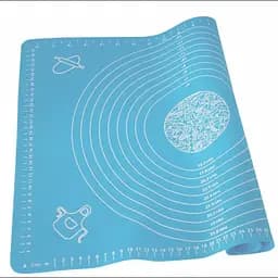 Килимок силіконовий Kamille для розкачування тіста 50*39 см Синій - мініатюра 6
