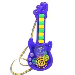 Дитяча музична гітара TK-14702 «Малюк Музиченько» зі світлом, звуком та шестернями, синя