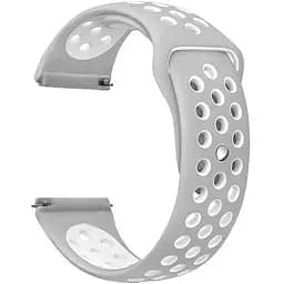 Спортивный ремешок Primolux Perfor Sport с перфорацией для часов Xiaomi Amazfit GTR 47 мм Grey White