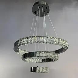 Люстра Linisoln 7968-60*40*20 BK метал, кришталь, LED, чорний, 1 лампа - мініатюра 4