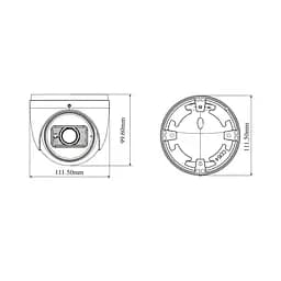 IP-відеокамера 5Mp TVT TD-9555E3B-A (D/AZ/PE/AR3) f=2.8-12mm з мікрофоном (77-00344) - мініатюра 2