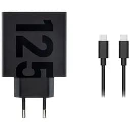 Мережевий зарядний пристрій Motorola TurboPower 125W + Cable Type-C to Type-C Black (SJMC1252) [117777]