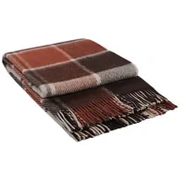 Плед вовняний Vladi Ельф 170х210 біло-терракот-коричневий 5 (1082)