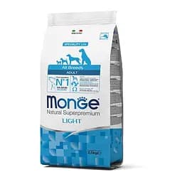 Сухий корм Monge Dog Light лосось з рисом для дорослих собак усіх порід 12 кг