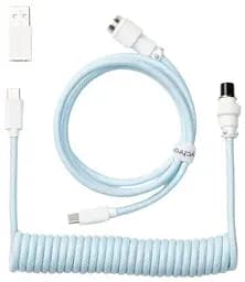 Кабель Keychron USB-A/USB-C USB-C заряджання/синхронізації Keychron, 1.36м, Type-C, Coiled Aviator, синій (CAB19_KEYCHRON)