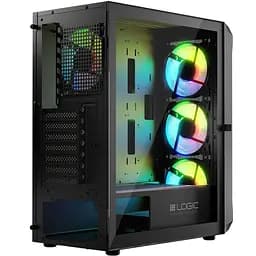 Корпус LogicConcept PORTOS MESH+GLASS ARGB fans 4x120 мм BLACK без БЖ ATX (AT-PORTOS-10-0000000-0002)
