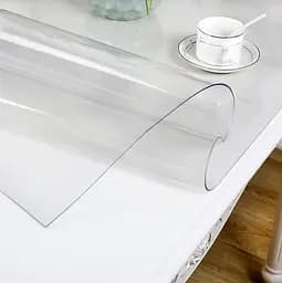 М'яке скло силіконова скатертина на стіл Soft Glass Захист для меблів (1.2х1.4 м) товщина - 1.5 мм Прозоре - мініатюра 6