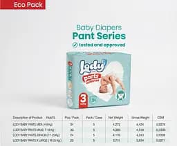 Підгузки-трусики дитячі Lody Baby Pants Culottes XL 6 (15+ кг) 20 шт. дихаючі еластичні - мініатюра 3