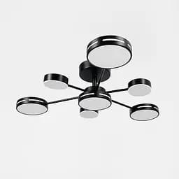 Черная светодиодная люстра Ø 70 см 55 Вт | Ст. 77033/4+3 BK | Line F