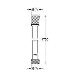 Шланг для душу Grohe Relexaflex 28154001, Хром - мініатюра 2