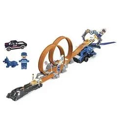 Трек 660 A 97, металопластикова машинка, герой, запускалка, перешкоди, в коробці (6946611557141)