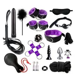 БДСМ набір (Бандажний набір) з 17 предметів – Садо-мазо