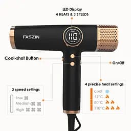 Високошвидкісний фен для волосся Faszin ShieldJet J100 - мініатюра 3