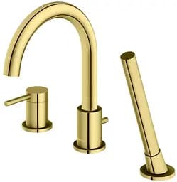 Змішувач на борт ванни Kohlman Axel gold QB241AGD Золотий