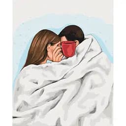 Картина по номерам на підрамнику Brushme Кава на двох, Alla Berezovska