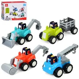 Набір дитячий інерційних машинок "Будівельні" Bambi HA7906 в наборі 4 штуки