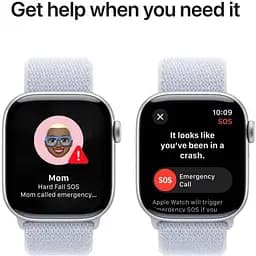 Смарт-годинник Apple Watch Series 10 GPS 42mm Silver Aluminum Case w. Blue Cloud Sport Loop (MWWD3) - мініатюра 6