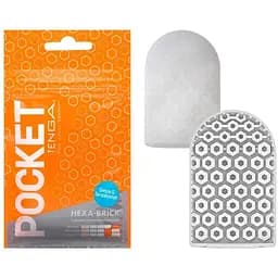 Мастурбатор Tenga Pocket Hexa-Brick білий
