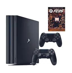 Консоль Sony PlayStation 4 PRO 1TB CUH 72 Black обслуженая + 2 Геймпада беспроводных DualShock 4 + EA Sports FC 25 Ultimate Edition + гарантия б/у