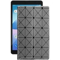 Чохол StatusCASE з екошкіри для планшету Blackview Tab 6 2021 Сірий ромб