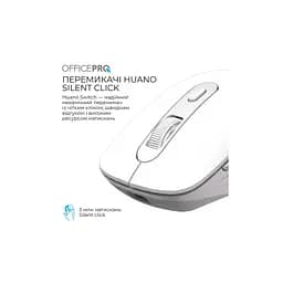 Мишка OfficePro M265W Wireless/Bluetooth Silent Click White (M265W) - мініатюра 7