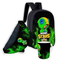 Набір дитячий Бравл Старс рюкзак 36х27см сумка-бананка, кружка з принтом для хлопчика (01651)