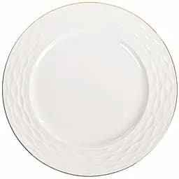 Тарелка Lefard Золотая волна 27 см белая с золотым (359-478-5)