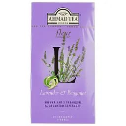 Чай черный Ahmad tea с лавандой и бергамотом, 40 г (20 шт. по 2 г) (781459)