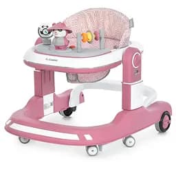 Ходунки ME 1200 URSA Pink 2в1 муз. пушер колеса 6шт світло рожевий