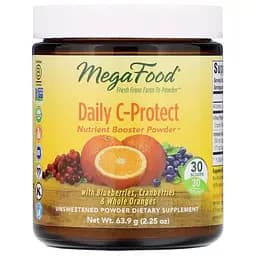 Щоденний комплекс поживних речовин MegaFood Nutrient Booster Powder з вітаміном C без цукру фруктовий смак 63.9 г