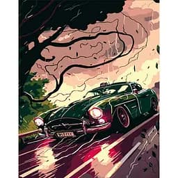 Картина по номерам Strateg ПРЕМИУМ Скорость при ветре с лаком размером 40х50 см (DY392)