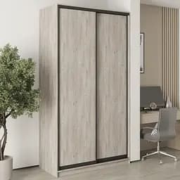 Шкаф-купе двухдверный MebelStar Стандарт BG 2ДСП 130x60x240 см Аляска серый (MBS-10033)