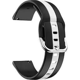 Браслет D2 Normal для Samsung Galaxy Watch 42mm - чорно-білий ширина кріплення 20мм силікон Watchbands (W37-1WB38628516)