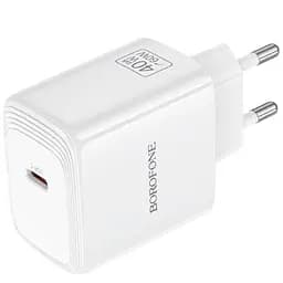 МЗП Borofone BN33 Fuente PD40W (1USB-C) White - мініатюра 6
