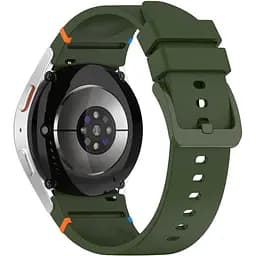 Ремінець для Samsung Galaxy Watch 4 44mm - темно-зелений ширина кріплення 20мм силікон Watchbands Seven (W48-6WB54651634)
