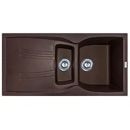 Кухонная мойка Adamant NEW LINE PLUS коричневая 975x495x235 мм, с крылом 97,5 см