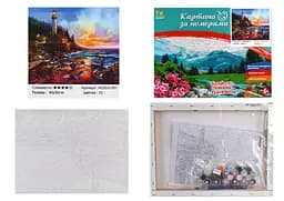 Набір для розпису по номерах Будиночок біля лісу, TK Group, 30x40 см, 31501