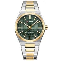 Наручний годинник чоловічий 8439 Silver-Gold-Green Curren acs0031431