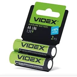 Батарейки пальчики АА VIDEX упаковка 2шт