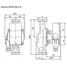 Циркуляційний насос Wilo Atmos PICO 25/1-8 (4232696) - мініатюра 2