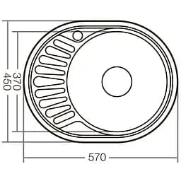 Мийка кухонна ZERIX Z5745-06-180E satin (ZX1590) - мініатюра 2