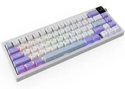 Клавиатура игровая механическая беспроводная Ajazz AK-650WP White-Purple RGB Flying Fish Switch Hot-Swap 2.4G/Bluetooth/USB - мініатюра 3