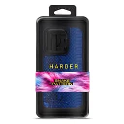 Кожаный чехол для Apple iPhone 15 Pro, Harder Snake Pattern, синий, термополиуретан ТПУ + экокожа с текстурой змеиной кожи, панель, защита корпуса, противоударный, микрофибра, рамка вокруг камеры, защита всего корпуса, (ARM76796) - мініатюра 3